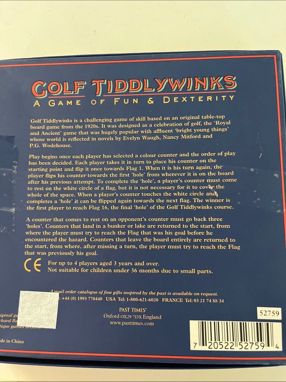 Golf Tiddlywinks Toy Game - Blue & Yellow